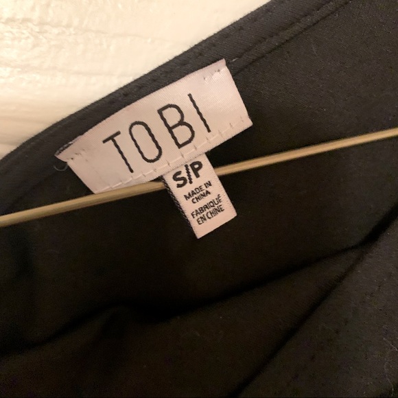 TOBI One Shoulder Fitted Black Mini Dress - Picture 3 of 3